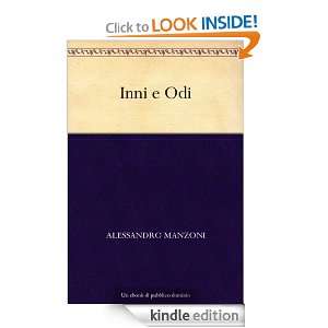   Odi (Italian Edition) Alessandro Manzoni  Kindle Store