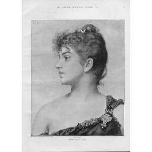  Diana By Perrault Fine Art Old Prints Beauty 1893