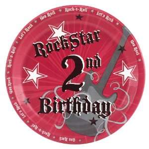  Rock Star 2nd Birthday Dinner Plates 