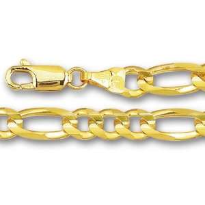  14K Yellow Gold Classic Figaro Chain (Width 6.0mm) Length 