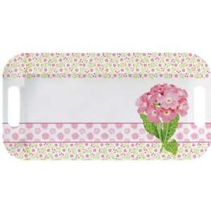  October Hill Melamine Breakfast Tray, Pink Primula, 15 by 