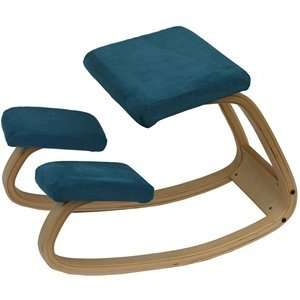 Balance Active Seating Circulation Chair in Turquoise Fabric / Natural
