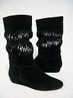 SEVEN FOR ALL MANKIND Black Suede GEMMA Short Slouch Boot 6.5 NEW