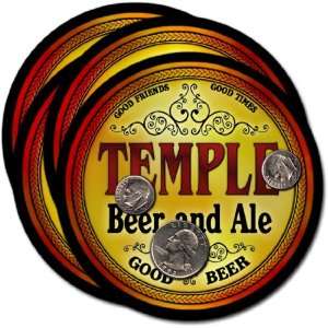  Temple, GA Beer & Ale Coasters   4pk 