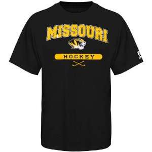  Russell Missouri Tigers Black Hockey T shirt Sports 