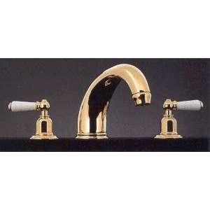 Perrin & Rowe English Bronze C Spout Bathtub Filler with Metal Lever 
