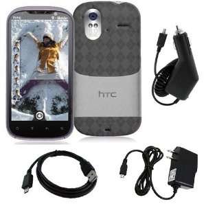 HTC Amaze 4G   Smoke Checker Argyle Transparent TPU Flex 