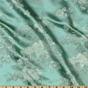  44 Wide Chinese Brocade Vintage Mist Fabric By The Yard 