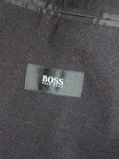 HUGO BOSS Black Felt Wool SIRRAH Jacket Blazer Sz 42 42L LRG  