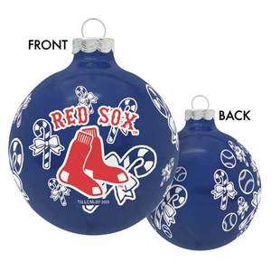 Boston Red Sox Traditional Glass Christmas Ornament 040766910663 