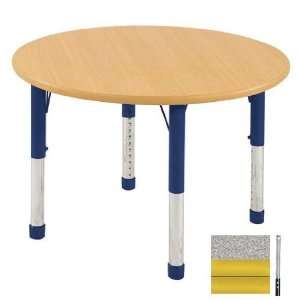   Table with Maple Edge and Yellow Toddler Legs Nylon Swivel Glides