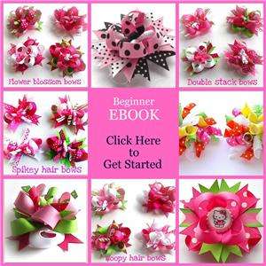 HOW TO MAKE BOUTIQUE HAIR BOWS,EBOOK INSTRUCTIONS EMB  