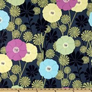  44 Wide Brooklyn Heights Flowers Blue/Green Fabric By 