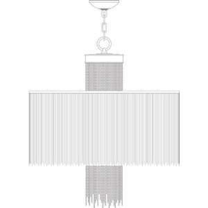 HA Framburg 2313PS Arabesque 1 Light Chandeliers in Polished Silver