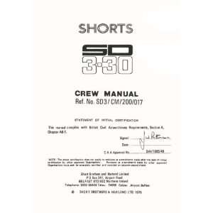  Short SD 3 30 Aircraft Crew Manual Sicuro Publishing 