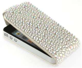 New Diamond Bling Faux Leather Case for iPhone 4 / 4G / 4S  