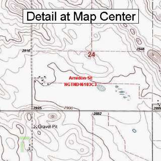  USGS Topographic Quadrangle Map   Amidon SE, North Dakota 