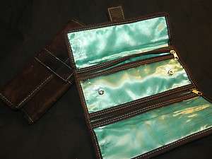 BROWN SWADE JEWLERY BAG HOLDERS NEW 2 COMPARTMENTS  