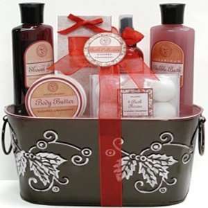     Sugared Cranberry Spa Set Bath and Body Gift Basket Beauty
