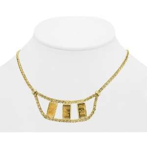   Yellow Gold Bolla Necklace With Three 14K Swiss Credit Coins Jewelry