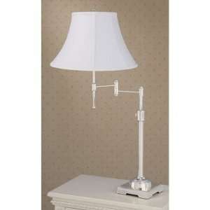  State Street Swing Arm Table Lamp with Calais Shade in 