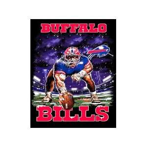 NFL Buffalo Bills 3 Point Stance Afghan Blanket  Sports 