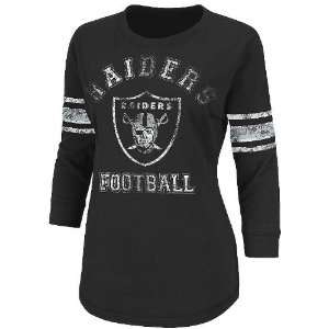  Oakland Raiders Womens Victory Sweet 3/4 Sleeve T Shirt 