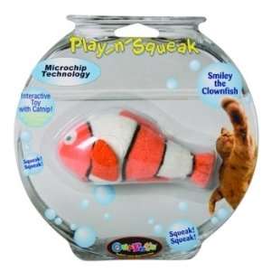 OURPETS PLAY N SQUEAK TOY SMILEY THE CLOWNFISH Pet 