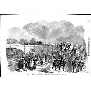  1851 ASCOT HORSE RACING SPORT STAINES BRIDGE RIVER