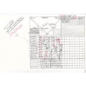 Suzyn Waldman Handwritten/Signed Scorecard Reds at Yankees 6 21 2008 