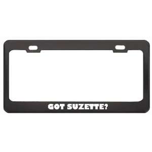 Got Suzette? Career Profession Black Metal License Plate Frame Holder 