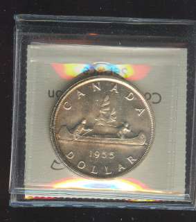 1955 Canada SIlver Dollar ICCS MS63 CH36  