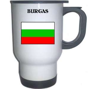  Bulgaria   BURGAS White Stainless Steel Mug Everything 