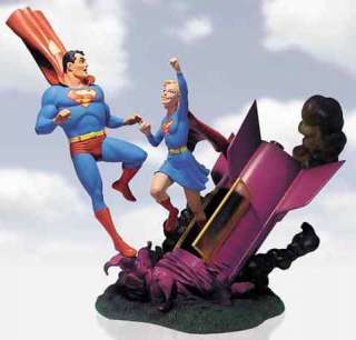 Superman Supergirl DC Comics Cold Cast Statue  