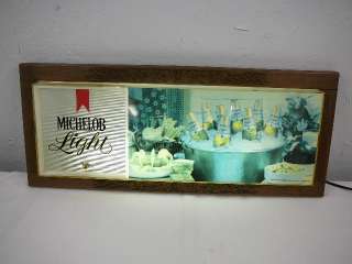 1973 LIGHTED MICHELOB LIGHT BEER SIGN  
