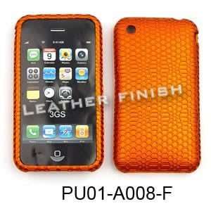  Apple iPhone 3G/3GS PU Skin, Leather Finish Burn Orange 
