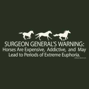  SURGEON GENERAL HORSE WARNING L