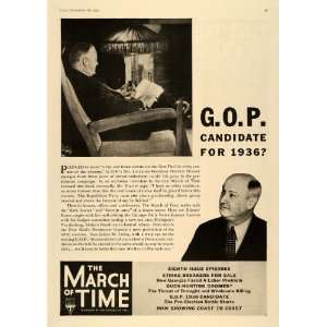   Ad March Time RKO Radio 1936 Political Election   Original Print Ad