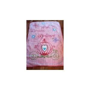   , Dream and Believe Baby Blanket with Carriage and Butterflies Baby