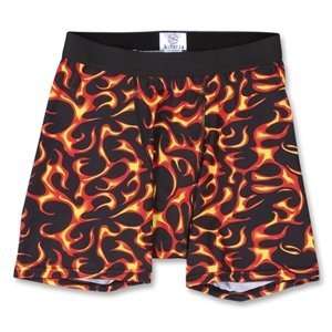  hidden Red Flames Compression Short (Red) Sports 
