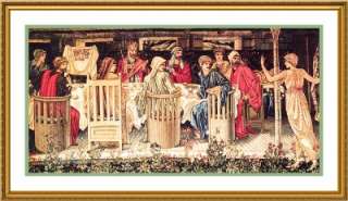 William Morris Summons Holy Grail Counted Cross Stitch Chart  