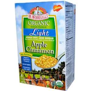 Organic Light Instant Oatmeal, Apple Cinnamon, 8 Packets, 1.1 oz Each