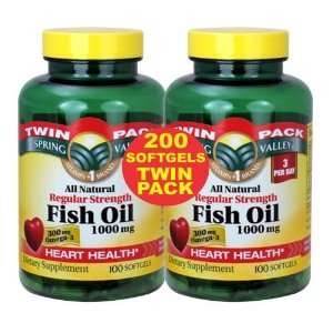  Spring Valley   Fish Oil 1000 mg, Omega 3, All Natural 