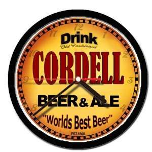  CORDELL beer and ale cerveza wall clock 