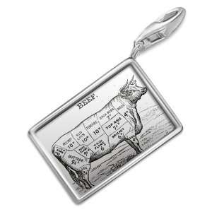 FotoCharms Beef / Butchers classification   Charm with Lobster Clasp 