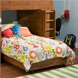   Twin Bed on Casters in Sunny Pine 3342082 Furniture & Decor
