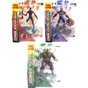 Marvel Zombies ZOMBIE Colonel Captain America, Incredible Hulk, Spider 