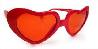    Adorable Sweet Heart Sunglasses Red with Red lenses Clothing