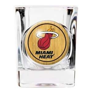  Miami Heat Square Shot Glass Feature A Photo Quality Domed Team 