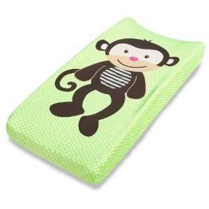 Summer Changing Table Mattress Cover   Green Monkey